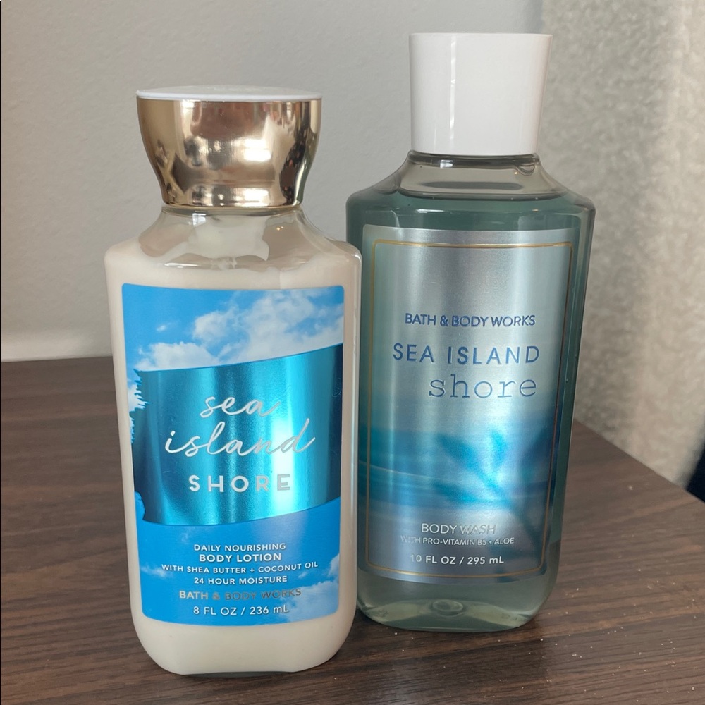 Bath & Body Works Sea Island Shore Body Wash and Lotion Set NEW